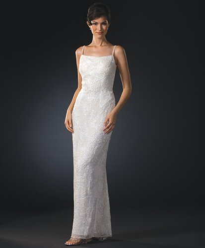 Ivory Beaded Evening Dress – Bridal, Wedding, Party, Formal Gown by Sean Collection M