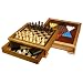 4 in 1 Wooden Game Set: Backgammon, Chess, Checkers, Chinese Checkers