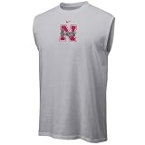 Nike Nebraska Cornhuskers Ash Team Logo Sleeveless T-shirt