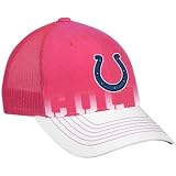 Womens Indianapolis Colts Pink-White Breast Cancer Awareness Adjustable Mesh Hat - OSFM