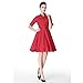 Heroecol® 50s 60s Vintage Retro Short Sleeve Swing Rockabilly Dress
