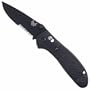 Benchmade Pardue Design Griptilian Combo Edge Knife with BK1 Coated Blade and Black Handle