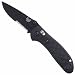 Benchmade Pardue Design Griptilian Combo Edge Knife with BK1 Coated Blade and Black Handle