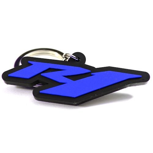 Yamaha YZF R1 YZF-R1 YZFR1 Key Chain Fob Ring logo emblem Blue