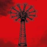 Red Parachute Jump FINEST BRAND CANVAS Print With Added Heavy BRUSHSTROKES Erin Clark 12x12