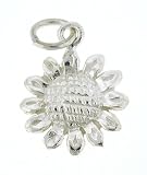 925 Authentic Sterling Silver Charm Sunflower