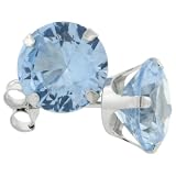 10k White Gold 8mm Round Brilliant Cut Alexandrite Stud Earrings