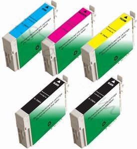 photo printer inkjet:5 Packs Compatible INK Cartridges FOR EPSON T0601-T0604 STYLUS C88 CX3810
