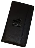 NFL Buffalo Bills Debossed Black Leather Travel Doc Carrier