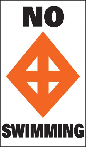 Taylor Made Products Sur-Mark Marker Buoy Label (No Swimming)