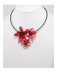 Flower Choker Necklace In Brass