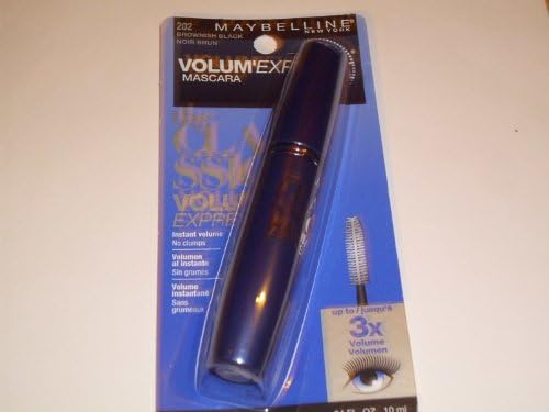 (Pack 2) Maybelline Mascara 202 Classic Volum Express Washable Brownish Black