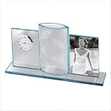 Bulova Delisle 12 Wide Tabletop Clock Frame Vase Ensemble