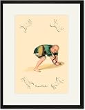 Black Framed/Matted Print 17x23, Serpent Catcher