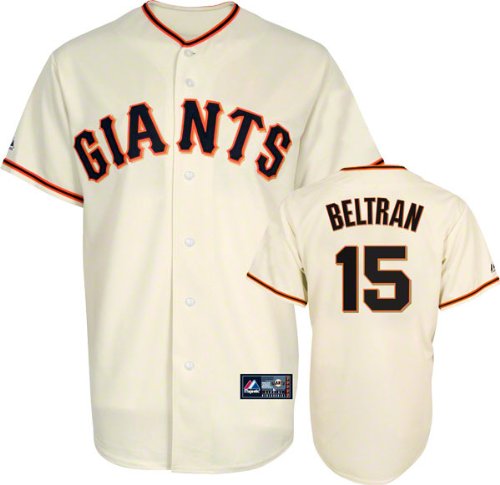 Carlos Beltran Jersey: Adult Majestic Home Ivory Replica #15 San Francisco Giants Jersey