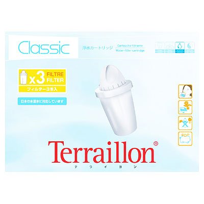 Terraillon ポット型浄水器用カートリッジ3個パック TWK952WT