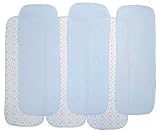 Neat Solutions 6 Pack Print/Solid Knit Terry Burpcloth Set, Colors May Vary