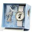 Reflex 1014321S - Montre Fille - Quartz Analogique - Bracelet et Cadran blancs - Porte-clé - Boîte à cadeaux