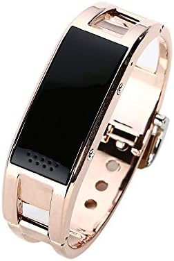 Efanr® Metal Multi-Functional Stylish D8 Bluetooth Bracelet SmartWatch Smart Bracelet Healt Wristband with Date/Alarm Clock/Call history/Phonebook/Message/Anti-lost/Pedometer/sleep Detection for iPhone Samsung and Other Android 4.3 System Phones(or Above) (Gold)