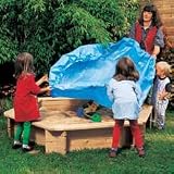 Sandkastenabdeckplane 6 - eckig blau 200 cm