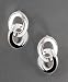 AK Anne Klein Silver-Plated Button Post Earrings