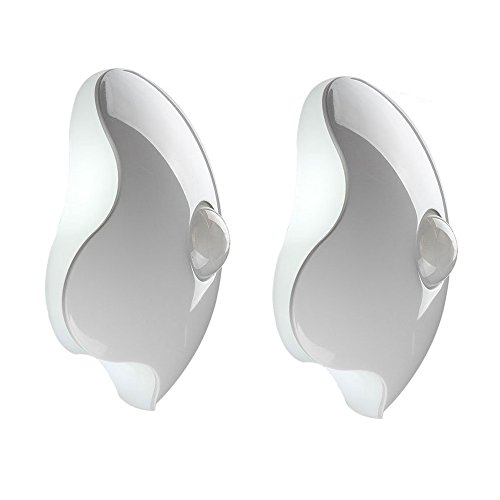 (2pack) Hallomall™ Clover Style 6 Led Wireless Led Stick Anywhere Night Lights, Human Body Sensor Light, Light Control Wall Lights / Wall Sconces, Nursery Motion Night Light (White)