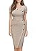 Miusol Women's Vintage Navy Style Cap Sleeves Business Bodycon Dress