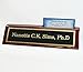 Custom Desk Plate with Card Holders (2 x 8 - with Card Holder)