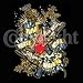Cherub Guns and Heart Tattoo T-shirt, Old School Vintage Tattoo T-shirt, Angel Tattoo T-shirt, Small, White