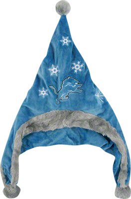 Detroit Lions NFL Official Team logo Stadium Dangle Santa Hat *NEW ITEM*
