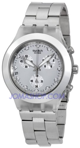 Swatch Diaphane Chronograph Blooded Silver Mens Watch SVCK4038G