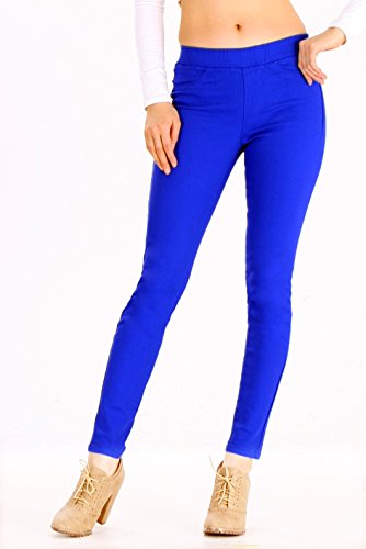 Mascara Women's Various Colored Stretch Skinny Jeans Jeggings Pants Elastic Waist