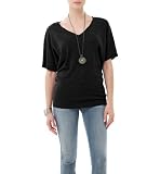 Michael Stars Shine Short Sleeve Slouchy V-Neck Top