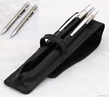 Pen and Pencil set in Leather Pouch
