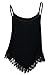 eVogues Plus size Asymmetric Lace Trimmed Spaghetti Strap Tank Top