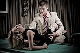 Wallmonkeys Peel and Stick Wall Decals - A Couple in Casino - Removable Graphic