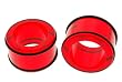 Large Gauge - 29mm / 1 1/8in - Super Acrylic Flesh Tunnels - Red - Sold as a Pair