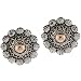Silver Vintage style Bali Flower Earrings