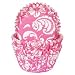 54 Pink floral cupcake cases - Muffin Cases