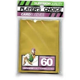 Player's Choice Gold Sleeves (Pack of 60) Standard Size Deck Protectors - Ideal for YuGiOh!, Pokemon, Magic: The Gathering, World of Warcraft Trading Card Games