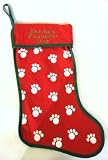 'Stanta's Favorite Dog' Embroidered Christmas Stocking