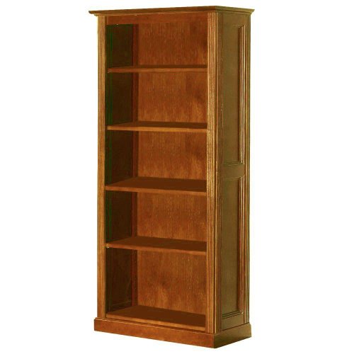 Hamilton Wide 6 shelf Bookcase, WIDE SIX-SHELF, HONEY OAK
