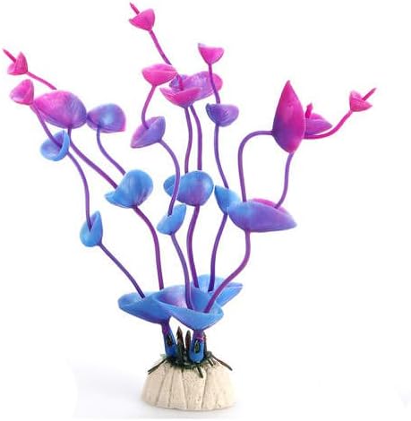 Cx27 Purple Water Plants Aquarium Fish Tank Landscape Decoration Glow Simulation Animal Plants Ornament no.21