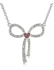 Disney Girls Princess Crystal Bow Necklace, 18"