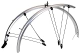 Schutzblech-Set 28" Silber mit Streben - 