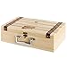 MyGift Handmade Vineyard Design Natural Pine Wood Crate 2 Wine Bottle Travel Storage Box Carrying Display Case