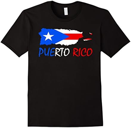 Men's The Pride of Puerto Rico - Puerto Rico Flag Shirt Large Black