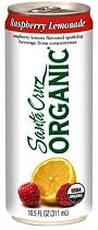 Santa Cruz Organic Sparkling Beverage, Raspberry Lemonade, 10.5-Ounce Cans (Pack of 24)