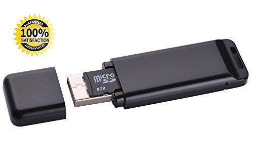 iGearPro Rechargeable 8GB USB Digital Voice Recorder - MP3 Format (Micro SD Card Included)