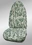 Shear Comfort Custom Pontiac Torrent Seat Covers - FRONT ROW: Low Back Buckets w/ Passenger Fold Flat Seat and Adjustable Headrests (2006-2009) - Digital Camo Green